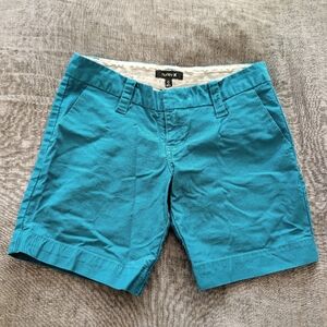 Hurley Chino Shorts Teal Blue Size 0